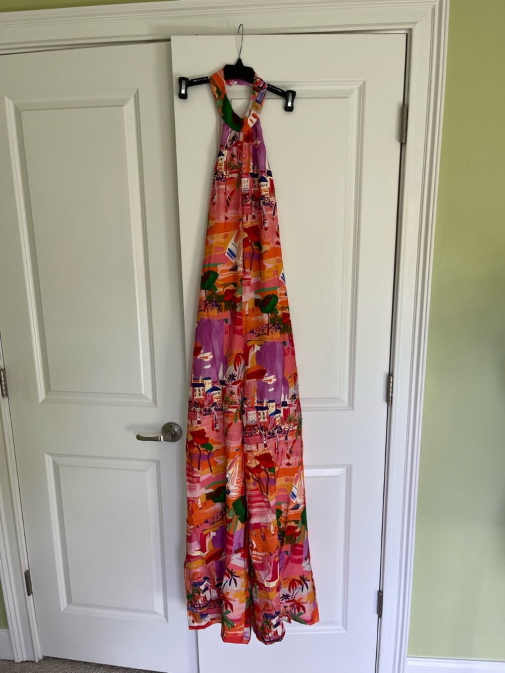 Fashion Nova Pink Multi Tropical Print Wide-Leg Jumpsuit - Picture 2 of 9